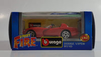 Burago Street Fire No. 4125 Dodge Viper RT/10 Red 1/43 Scale Die Cast Toy Car Vehicle New in Box