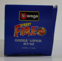 Burago Street Fire No. 4125 Dodge Viper RT/10 Red 1/43 Scale Die Cast Toy Car Vehicle New in Box