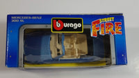 Burago Street Fire No. 4109 Mercedes-Benz 300 SL Blue 1/43 Scale Die Cast Toy Car Vehicle New in Box