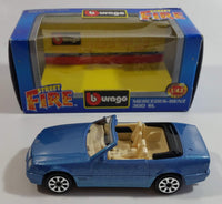 Burago Street Fire No. 4109 Mercedes-Benz 300 SL Blue 1/43 Scale Die Cast Toy Car Vehicle New in Box