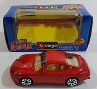 Burago Street Fire No. 4178 Porsche 911 Carrera '97 Red  1/43 Scale Die Cast Toy Car Vehicle New in Box