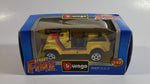 Burago Street Fire No. 4122 Jeep CJ-7 Yellow Shell Pirelli 1/43 Scale Die Cast Toy Car Vehicle New in Box