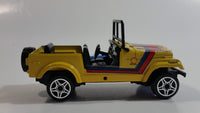 Burago Street Fire No. 4122 Jeep CJ-7 Yellow Shell Pirelli 1/43 Scale Die Cast Toy Car Vehicle New in Box