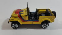 Burago Street Fire No. 4122 Jeep CJ-7 Yellow Shell Pirelli 1/43 Scale Die Cast Toy Car Vehicle New in Box