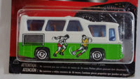 1991 Majorette No. 262 Minibus White and Green 1/87 Scale Die Cast Toy Car Vehicle New in Package