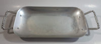 Vintage B.W. Buenilum Hammered Aluminum Serving Platter Tray with Handles Made in U.S.A.