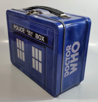 1996 BBC Doctor Who Police Public Call Box Blue Tin Metal Lunch Box Container