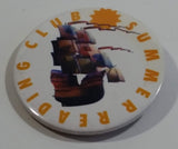 Summer Reading Club Tall Ship Boat Themed Round Button Pin