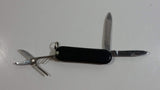 Black Folding Pocket Knife with Scissors Multi Tool