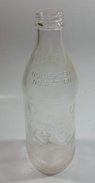 Vintage 1960s Tab Sugar Free Soda Pop Drink 10 Fl oz. Embossed Clear Glass Bottle