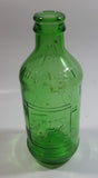 Vintage 1960s 7up You Like It - It Likes You 10 Fl oz Stubby Embossed Green Glass Beverage Bottle