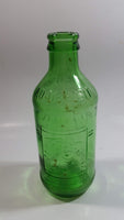 Vintage 1960s 7up You Like It - It Likes You 10 Fl oz Stubby Embossed Green Glass Beverage Bottle