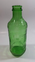 Vintage 1960s 7up You Like It - It Likes You 10 Fl oz Stubby Embossed Green Glass Beverage Bottle
