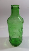 Vintage 1960s 7up You Like It - It Likes You 10 Fl oz Stubby Embossed Green Glass Beverage Bottle