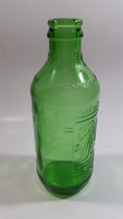 Vintage 1960s 7up "fresh up" with 7up Ca Ravigote 10 Fl oz Stubby Embossed Green Glass Beverage Bottle