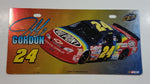 1998 Fan Fueler J.G. Motorsports NASCAR #24 Jeff Gordon DuPont Shiny Gold to Red Fade Plastic Vehicle License Plate Tag