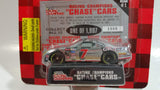 1997 Racing Champions "Chase" Cars NASCAR #7 Geoffrey Bodine QVC Ford Chrome Die Cast Toy Race Car Vehicle with Collector Card and Display Stand - New in Package Sealed