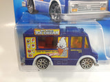 2009 Hot Wheels HW City Works Sweet Streets Good Humor Food Truck Metalflake Dark Blue Die Cast Toy Car Vehicle 113/166 - New Sealed