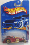 2002 Hot Wheels Trump Cars Hammered Coupe Metalflake Dark Red Die Cast Toy Car Hot Rod Vehicle New in Package