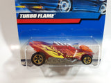 2000 Hot Wheels Virtual Collection Turbo Flame Clear Red Die Cast Toy Car Vehicle New in Package