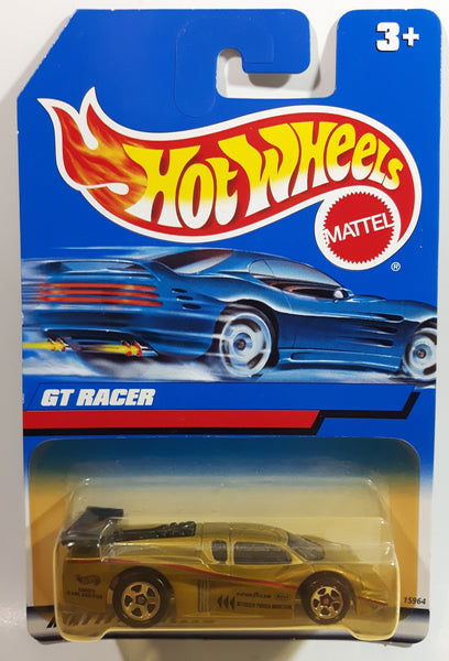 1998 Hot Wheels GT Racer Metallic Gold Die Cast Toy Car Vehicle New in Package