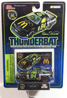 1995 Edition Racing Champions NASCAR #94 Bill Elliot Ford Thunderbird Thunderbat Batman Forever McDonald's Racing Team Black Die Cast Toy Race Car Vehicle with Trading Card and Display Stand - New in Package Sealed