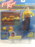 1997 Johnny Lightning Front Row 1st Edition NASCAR Stock Car Series #30 Johnny Benson Pennzoil 5" Tall Toy Race Car Driver Figure with Helmet, Hat, Display Base, and Collector Card New in Package