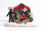 Hard to Find 1998 Hot Wheels Holiday Exclusive Harley Davidson Santa Claus Motor Cycle Happy Holidays #99 Metallic Green and Red with Gold Chrome Die Cast Toy Motorbike Vehicle With Stand