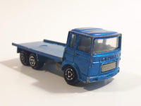 1980s Majorette Saviem Toy Truck Dark Blue Die Cast Toy Car Vehicle 1/100 Scale