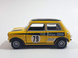 Hongwell Mini Cooper Britax-Cooper #79 Steve Neal GordonSpice Yellow Die Cast Toy Car Vehicle with Opening Doors