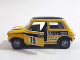 Hongwell Mini Cooper Britax-Cooper #79 Steve Neal GordonSpice Yellow Die Cast Toy Car Vehicle with Opening Doors