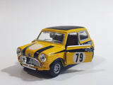 Hongwell Mini Cooper Britax-Cooper #79 Steve Neal GordonSpice Yellow Die Cast Toy Car Vehicle with Opening Doors