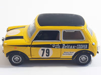 Hongwell Mini Cooper Britax-Cooper #79 Steve Neal GordonSpice Yellow Die Cast Toy Car Vehicle with Opening Doors