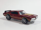 2010 Hot Wheels Hot Auction Olds 442 Metallic Red Die Cast Toy Muscle Car Vehicle