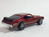 2010 Hot Wheels Hot Auction Olds 442 Metallic Red Die Cast Toy Muscle Car Vehicle