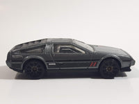 2014 Hot Wheels HW City - Speed Team '81 DeLorean DMC-12 Brushed Metalflake Silver Die Cast Toy Car Vehicle