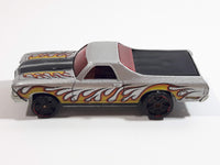 2009 Hot Wheels Heat Fleet 68 El Camino Metalflake Silver Die Cast Toy Muscle Car Vehicle