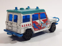 2003 Matchbox Beach Buggies Mercedes-Benz 280 GE Beach Patrol White Turquoise Die Cast Toy Car Vehicle