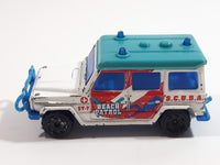 2003 Matchbox Beach Buggies Mercedes-Benz 280 GE Beach Patrol White Turquoise Die Cast Toy Car Vehicle