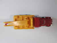 Unknown Brand Semi Tow Truck Red and Yellow Plastic Die Cast Toy Car Vehicle