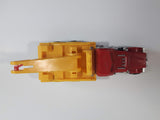 Unknown Brand Semi Tow Truck Red and Yellow Plastic Die Cast Toy Car Vehicle