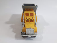 Unknown Brand Semi Dump Truck Yellow and Grey Plastic Die Cast Toy Car Vehicle