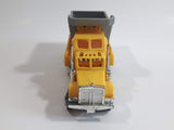 Unknown Brand Semi Dump Truck Yellow and Grey Plastic Die Cast Toy Car Vehicle