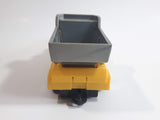 Unknown Brand Semi Dump Truck Yellow and Grey Plastic Die Cast Toy Car Vehicle