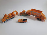 Unknown Brand ABC Heavy Truck Construction Yellow Die Cast Plastic and Metal Toy Car Vehicle Set