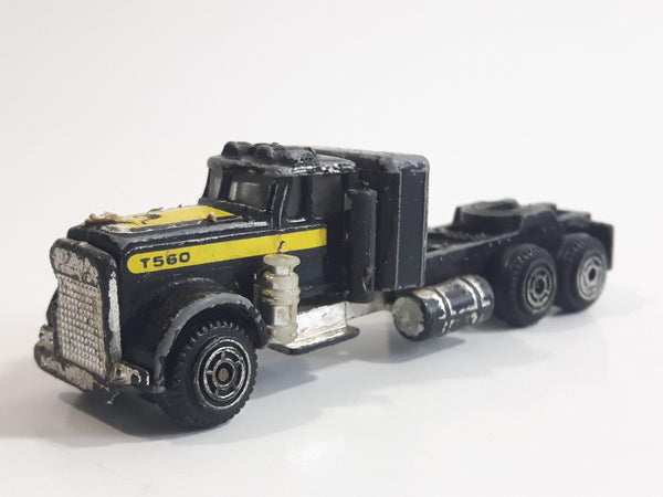 Vintage Kidco Kenworth T560 Semi Truck Black Die Cast Toy Car Vehicle - Hong Kong