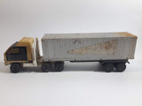 Vintage Tonka 812733-B Semi Tractor Trailer Set Blue and Grey Pressed Steel and Plastic Toy Car Vehicle