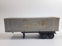 Vintage Tonka 812733-B Semi Tractor Trailer Set Blue and Grey Pressed Steel and Plastic Toy Car Vehicle