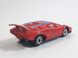 Rare Vintage Yatming Style Lamborghini Countach #45 Red Die Cast Toy Exotic Car Vehicle with Opening Rear Hood Made in Hong Kong