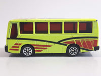 Unknown Brand Tour Bus Fluorescent Yellow Die Cast Toy Car Vehicle